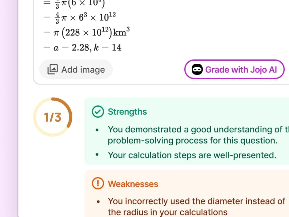 Instant feedback and grading with Jojo AI